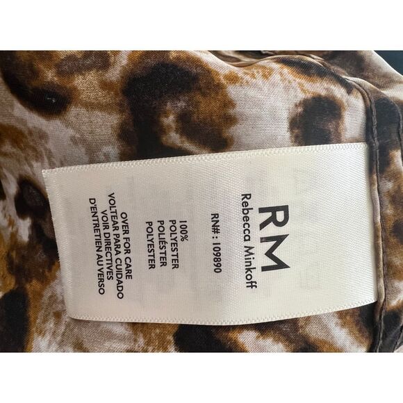 Rebecca Minkoff‎ Leopard Print Button-Down Shirt Chic Animal Pattern 2X - Picture 5 of 7